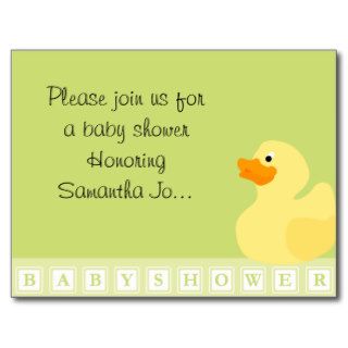 Baby Shower Duck Postcards