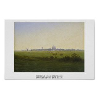 Meadows Near Greifswald By Friedrich Caspar David Poster