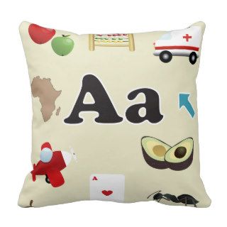 Learning ABC the Letter Aa Pillow