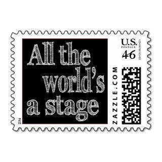 All the World's a Stage Quote Postage Stamp