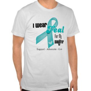 I Wear Teal Ribbon For My Daughter Tshirts