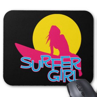 Surfer Girl Mouse Pad