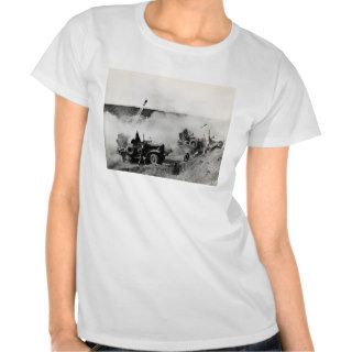WWII US Marine truck mounted rockets, Iwo Jima T shirts
