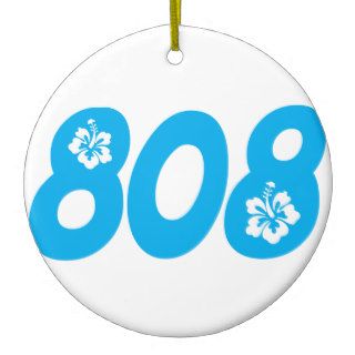 808 Hawaii area code Ornaments