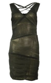 Textured Stripes Illusion Strap Dress (6, Black)