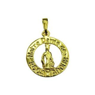 Souvenirs of France   The Virgin with Child Medal of Rocamadour   Material 18 Carat Solid Gold Jewelry