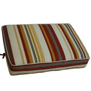 Argent Stripe Persimmon Outdoor Ottoman Cushion DISCONTINUED LH2216W S1012
