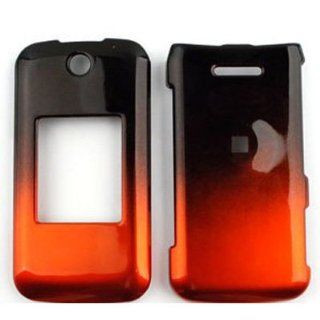 LG Wine 2 un430 Two Tones, Black and Orange Hard Case/Cover/Faceplate/Snap On/Housing/Protector Cell Phones & Accessories