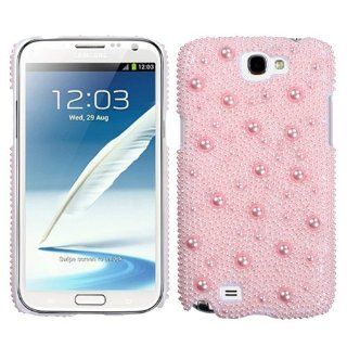 Hard Plastic Snap on Cover Fits Samsung T889 I605 N7100 Galaxy Note II Pink Pearl Diamond Back AT&T Cell Phones & Accessories