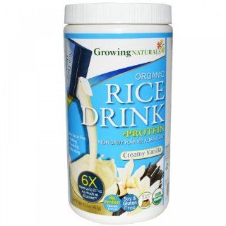 Growing Naturals Rice Milk, Creamy Vanilla, 15.2 Ounces (432 Gram)  Rice Milk Powder  Grocery & Gourmet Food