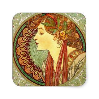 Alphonse Mucha Art Nouveau Sticker