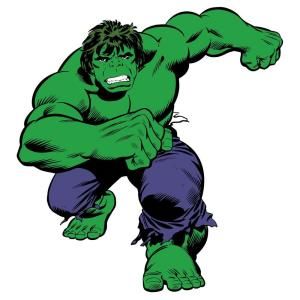 5 in. x 19 in. Marvel Classic Hulk Peel and Stick Giant Wall Decals RMK2329GM