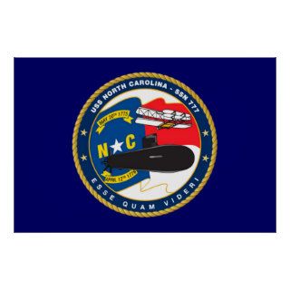 USS North Carolina (SSN 777) Posters