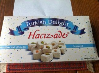 Hacizade Hazelnut and Pistachio  Coconut Turkish Delight 454 g  Grocery & Gourmet Food