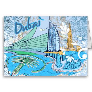 Dubai United Arab Emirates UAE Greeting Cards