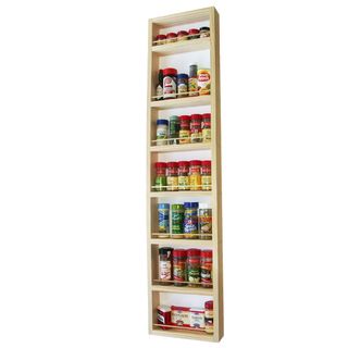 Solid Pine Wood 48 inch On the wall Spice Rack Spice Racks