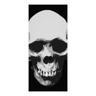 Skull Black & White Pop Art Rack Card Design