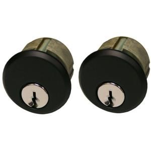 Global Door Controls Double Zinc Mortise Cylinder in Duronotic TH1100 ZCX2DU