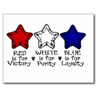 Red White & Blue Post Cards