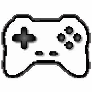 Game Controller Black White 8bit Video Game Style Photo Cutouts