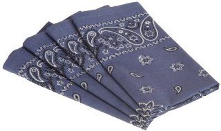 DII 100% Cotton, Oversized Basic Everyday 20x 20" Napkin, Set of 4, Blue Bandana Print  