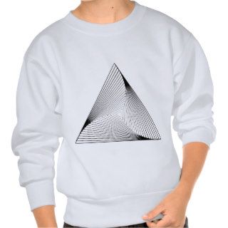 3d Triangle Optical Illusion Pull Over Sweatshirts