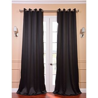 Jet Black Thermal Blackout Curtain Panel Pair EFF Curtains