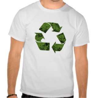 Recycle Sign T Shirt   Distressed look