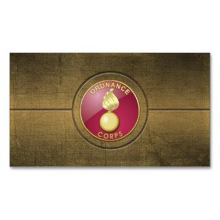 [154] Ordnance Corps Branch Plaque Business Card Template