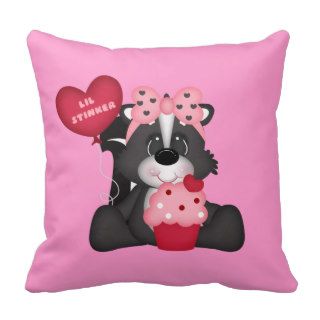 Little Stinker Valentines throw pillow