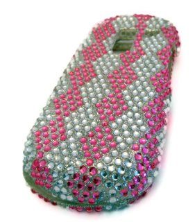 Samsung R455c Straight Diamond Vertical Bling Gem Jewel Case Skin Cover Protector Cell Phones & Accessories