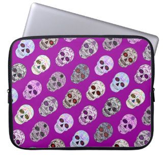 Colorful Day of the Dead Sugar Skull Pattern Laptop Sleeves