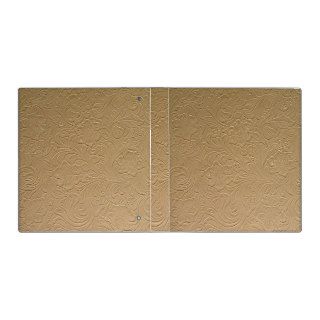 beige faux tooled leather binder