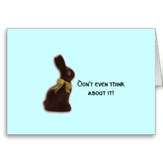 Chocolate Easter Bunny with Attitude Card
