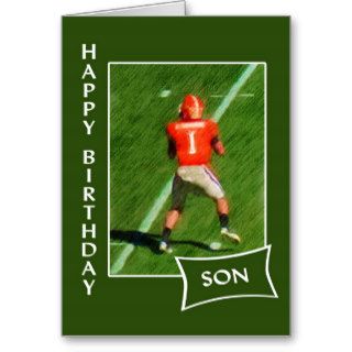Football   Happy Birthday Son Cards