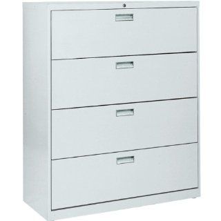 600 Series Lateral File Cabinet   Four Drawers   42"W  Office Storage Supplies 