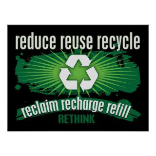 Reclaim, Recharge and Recycle Posters