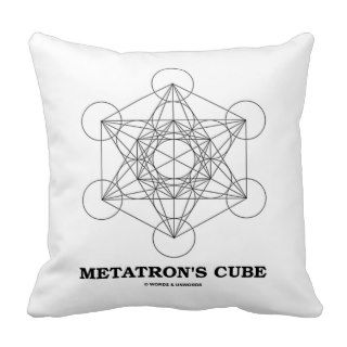 Metatron's Cube (Sacred Geometry) Throw Pillows
