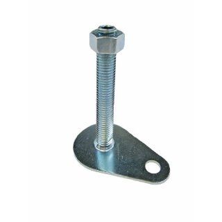 J.W. Winco 440.1 80 M24 100 OS Series GN 440.1 Carbon Steel Leveling Feet with Fixing Lug, Zinc Plated and Blue Passivated Finish, Metric Size, 80mm Base Diameter, M24 x 3.0 Thread Size, 100mm Thread Length Vibration Damping Mounts Industrial & Scien