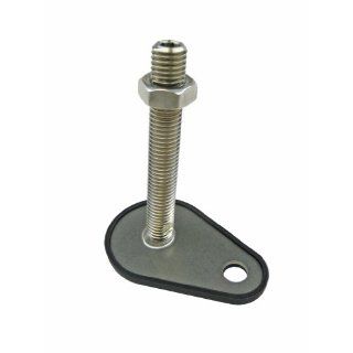 J.W. Winco 440.6 60 5/8 11 100 KR Series GN 440.6 Stainless Steel Leveling Feet with Fixing Lug and Black Plastic Base Cap, Inch Size, 2.36" Base Diameter, 5/8 11 Thread Size, 3.94" Thread Length Vibration Damping Mounts Industrial & Scient