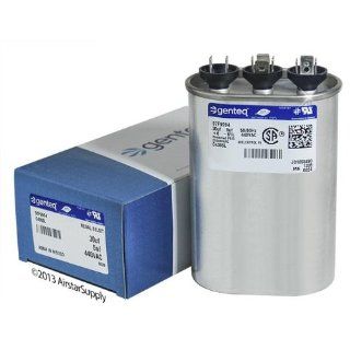 Genteq 30 + 5 uF MFD x 440 VAC GE Industrial Replacement Dual Capacitor Oval # C4305L / 97F9994