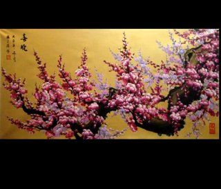 Asian Painting Chinese Cherry Blossom Painting Feng Shui Art 3 456   Oil Paintings
