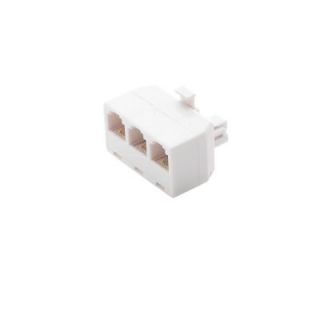 CE TECH 3 Way Telephone Splitter   White 203 4+4+4 WH