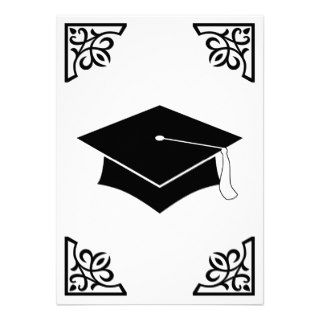 sophisticated graduation cap announcement