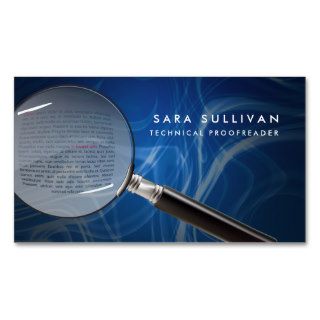 Magnifying Glass Proofreader Business Card