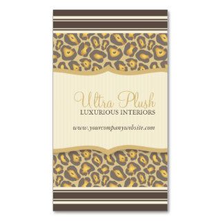 Chic Leopard Print Business Cards