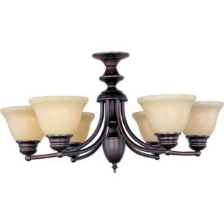 Illumine 6 Light Oil Rubbed Bronze Chandelier with Wilshire Glass Shade HD MA41104554