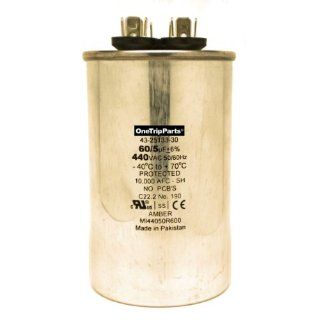 CAPACITOR 60+5 MFD 440 VAC ROUND ONETRIP PARTS REPLACEMENT FOR RHEEM RUUD WEATHERKING 43 25133 30