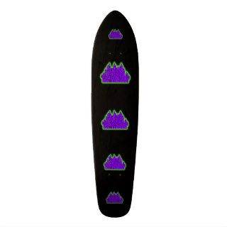 Purple and Green Castle. Skate Board Decks