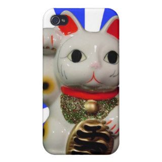 Japanese Lucky Cat MANEKI NEKO blue iPhone Cases For iPhone 4